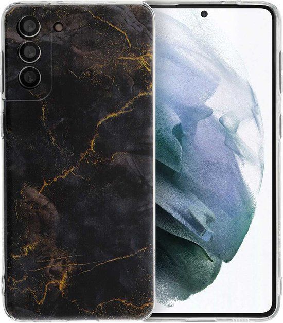 iMoshion Hoesje Samsung Galaxy S21 Plus - Black Marble