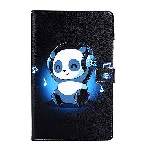 Lspcase Galaxy Tab A 2019 beschermhoes, PU leren hoes staander flip case TPU book cover magnetische tablet hoes met penhouder voor Samsung Galaxy Tab A 10,1 inch SM-T510 SM-T515 muziek panda