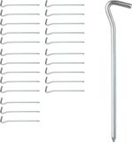 Relaxdays tentharingen set - 24 stuks - ijzer - 18 cm - zilver