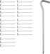 Relaxdays tentharingen set - 24 stuks - ijzer - 18 cm - zilver
