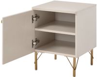 Vente-unique ALOBARA Nachtkastje - Beige en Goudkleurig