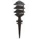 WELL HOME MOBILIARIO & DECORACIÓN Wandlamp voor buiten, ABS, zwart, 15 x 15 x 50, sokkel en 27 max. 60 W