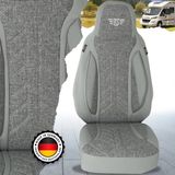 Bremer Sitzbezüge Premium Camper stoelhoezen voor Hymer Exsis-t Pure Original PLKT208 in Grijs (2 losse stoelen)
