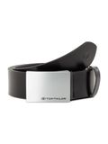 Tom Tailor - TTBOB leren riem met gesp - Maat 90 - black uni