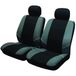 Sakura SS3633 Merton stoelhoezen en hoofdsteunen, zwart en grijs, universele maat, elastische randen, compatibel met zij-airbags, machinewasbaar