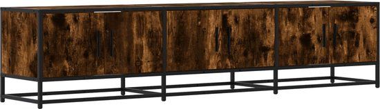 VidaXL TV-meubel 180x35x41 cm bewerkt hout gerookt eikenkleurig