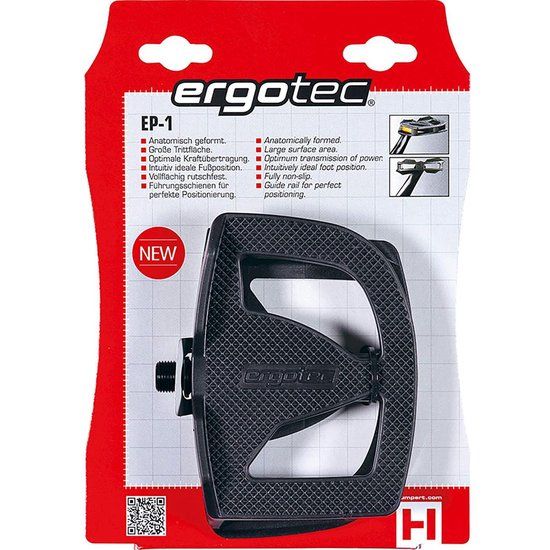 Ergotec EP-1 pedaalset anti-slip - zwart
