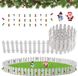 Allecto Plus - Miniatuur bois omheining tuinhek pour Fairy Garden et poppenhuis - DIY Kerstdecoratie