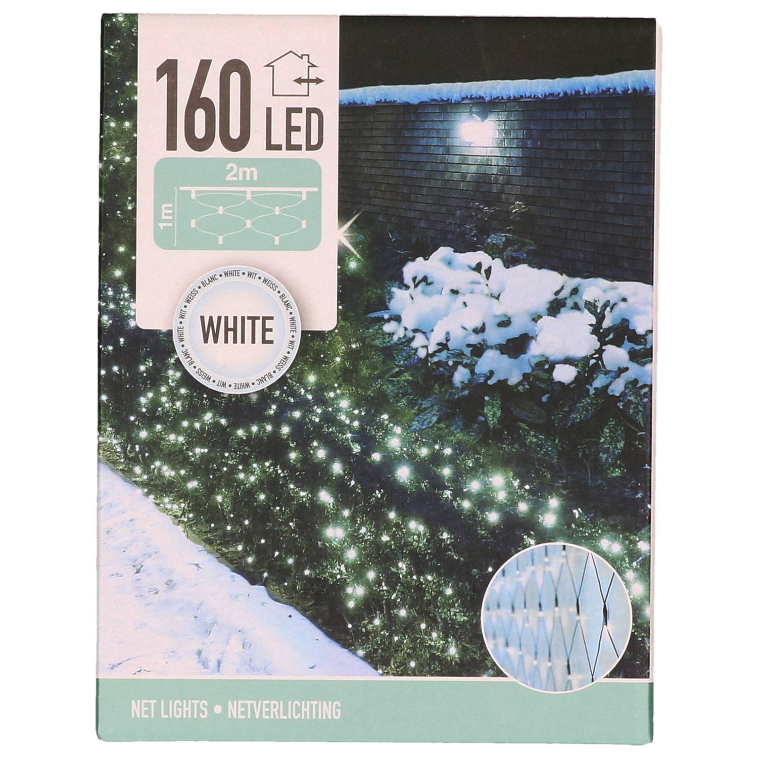 - Kerstverlichting lichtnetten/netverlichting 200 x 100 cm helder wit