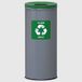 La Briantina Afvalemmer van staal voor differentieverzameling, inhoud: 45 liter, Ø 30 x H 69 cm, kleur groen