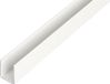 Merkloos / Sans marque Alberts 498931 U-profiel | kunststof, wit | 1000 x 12 x 10 mm | set van 12