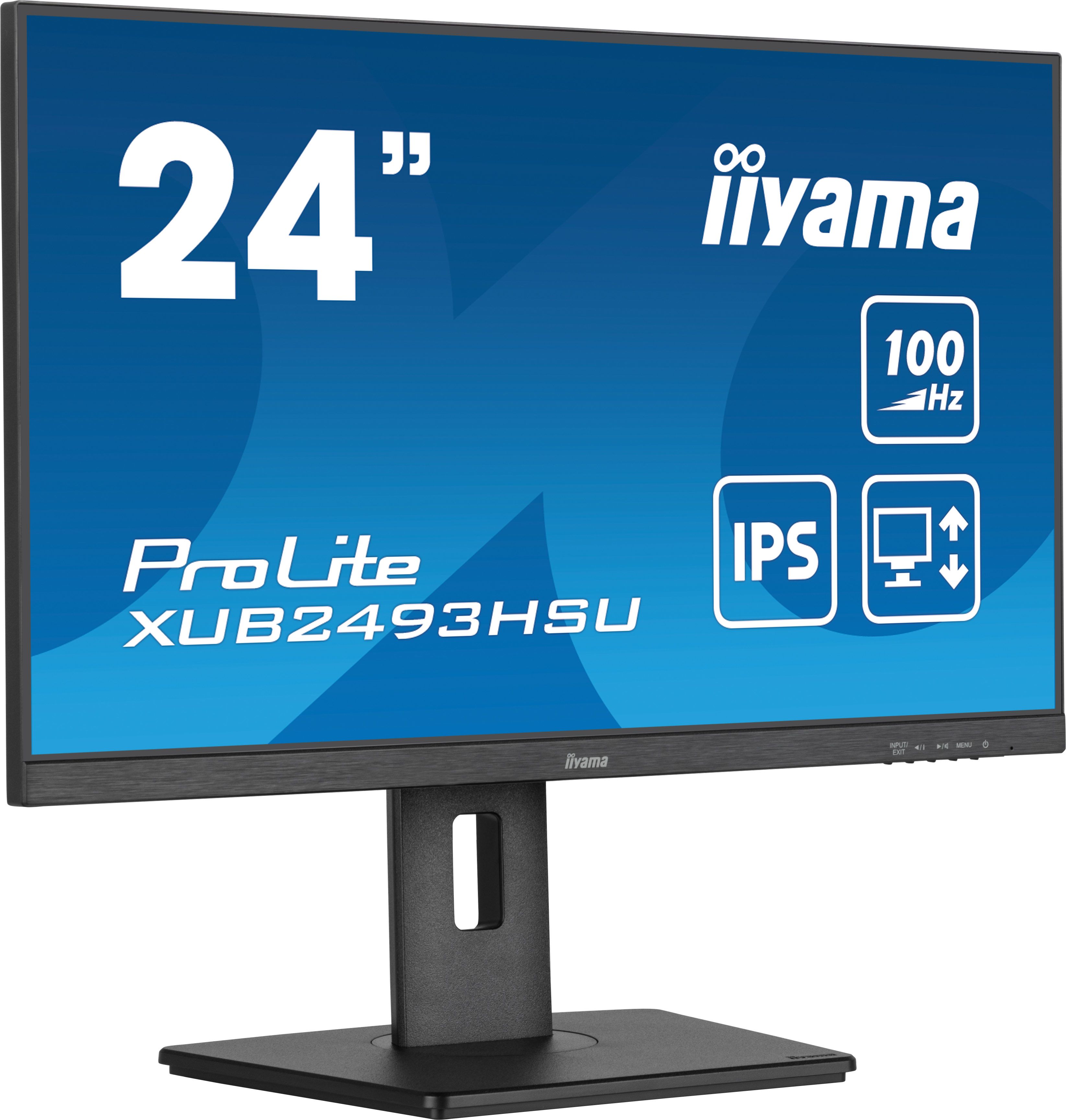 Iiyama ProLite XUB2493HSU-B7 - 24 inch Full HD IPS Monitor - 100Hz, USB-Hub, Adjustable