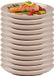 Plasticforte assiette de camping ronde - 12x - incassable - D25 cm - taupe - plastique