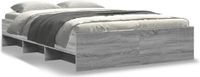 vidaXL Cadre de lit - Bois - Gris Sonoma - 120x190 cm