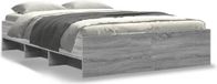 vidaXL Cadre de lit - Bois - Gris Sonoma - 120x190 cm
