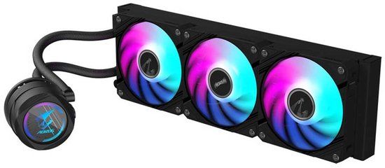 Gigabyte AORUS Waterforce II 360 - Vloeistofkoelsysteem processor - 3x 120 mm ARGB Fans - zwart