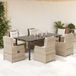 Prolenta Maison Exclusive Tuinset voor de tuin, 7-delig, met kussens, beige, van polyrotan