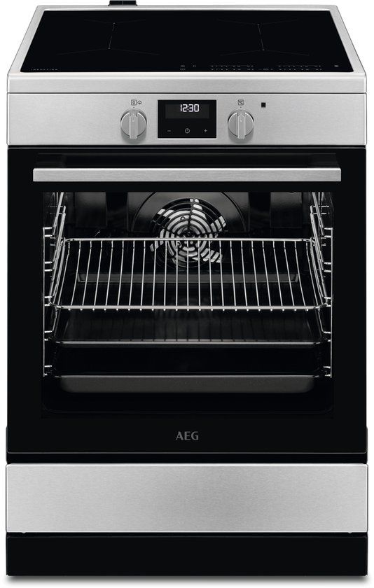 AEG CIB6641ABM Elektrisch fornuis - Inductie kookplaat - SteamBake oven - 73 liter - RVS