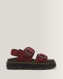 Dr. Martens Sandales Zebzag en Milled Nubuck en Rouge, Taille: 39