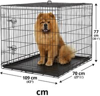 Flamingo Hondenbench XL - Black - 109x70x77 cm - For Large Dogs