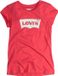 Levi's Meisjes T-shirt Rood/Wit Katoen Korte Mouw Ronde Hals Regular Fit 176