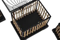 DKD Home Decor Decoratieve figuren Zwart Metaal Rotan (38,5 x 30 x 54 cm)