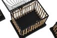 DKD Home Decor Decoratieve figuren Zwart Metaal Rotan (38,5 x 30 x 54 cm)