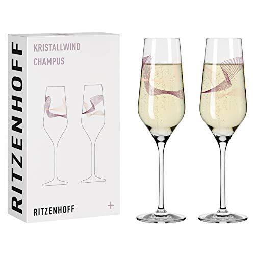 Ritzenhoff 3711001 Kristalwind #1 Champagneglasset, glas, 250 milliliter