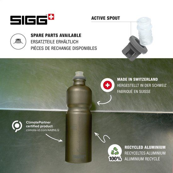 SIGG Move MyPlanet 0.75L Smoked Pearl Aluminium Drinkfles