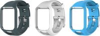 KELERINO. Siliconen bandjes voor TomTom Runner - Blauw Grijs / Wit / Lichtblauw
