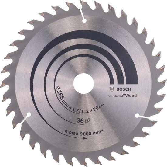 Bosch Optiline Wood Cirkelzaagblad Ø165x1.7x20x36T