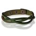 Stone Valley Gevlochten Leren Armband Heren Groen