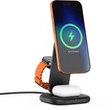 Satechi 3-in-1 inklapbaar Qi2.2 draadloze oplaad stand – 25W Snelladen – Zwart