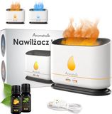 Aromaholik IGNIS - Diffuseur d'arômes et humidificateur - Effet flamme LED - 200ml - USB-C - Noir