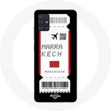 Maniacase Etui voor Samsung Galaxy A71 Air ticket Marrakech Marokko