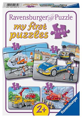 Ravensburger Verlag GmbH Ravensburger Kinderpuzzle - Meine Einsatzfahrzeuge - 2,4,6,8 Teile my first Puzzle für Kinder ab 2 Jahren