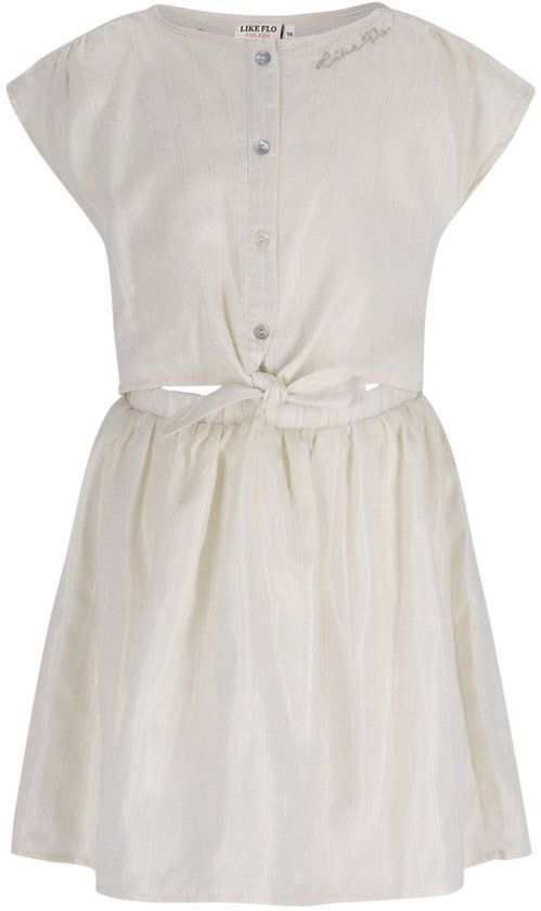 Like Flo Meisjes Jurk F601-5801 - Maat 122 - Soft Gold