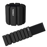 TOPESCT Verstelbare polsgewichten, set van 2 stuks, elk 0,5 kg, draagbare pols- en enkelgewichten, armband voor yoga, dans, barre, pilates, cardio, aerobics, wandelen