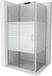 Mexen Apia cabine de douche coulissante 100 x 80 cm, rayures blanches, chrome