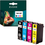 Evoke compatible ink for Epson T40D1 T40D2 T40D3 T40D4 C13T40D140 4X CMYK: Black, Cyan, Magenta, Yellow 270 ml Surecolor SC-T2100 T3100 T3100M T3100N T5100 T5100M T5100N