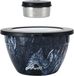 S'Well Saladier Set - Azuriet Marmer - Met apart dressing reservoir - 1,9L