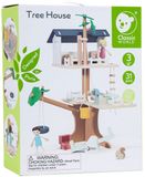 Classic World Wooden Treehouse Dollhouse - 31-Piece Playset