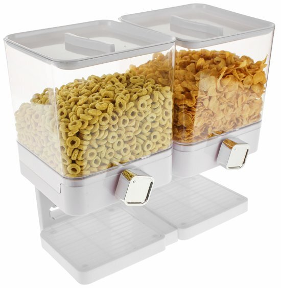 United Entertainment Luxe Dubbele Cornflakes Dispenser - Wit