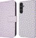 iMoshion Book Case hoesje voor Samsung Galaxy S23 FE - Paars / White Daisy - Met pasjeshouder