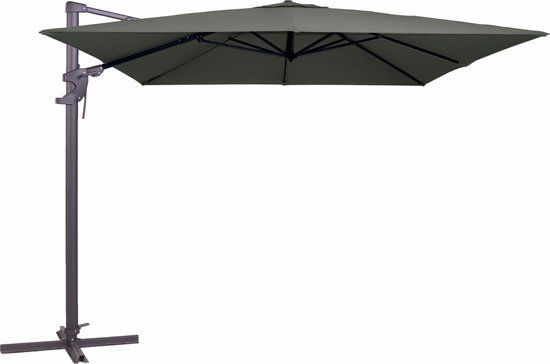 Madison Monaco Flex III - Zweefparasol - 300x300 cm - Grijs
