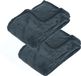 Atmosphera Fleece deken of plaid harig - 2x - donkergrijs/blauw - 130 x 180 cm - polyester