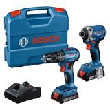Bosch Professional 18V System accudraaislagmoeraanzetter GDR 18V-215 + schroefboormachine GSB 185-LI (incl. 2 x GBA 18V 2.0Ah-accu's, oplader GAL 18V-20, koffer)