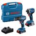 Bosch Professional 18V System accudraaislagmoeraanzetter GDR 18V-215 + schroefboormachine GSB 185-LI (incl. 2 x GBA 18V 2.0Ah-accu's, oplader GAL 18V-20, koffer)