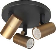Naamloos Highlight Spot Picollo 3 lichts Ø 17 cm incl mini GU10 zwart goud