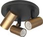 Naamloos Highlight Spot Picollo 3 lichts Ø 17 cm incl mini GU10 zwart goud